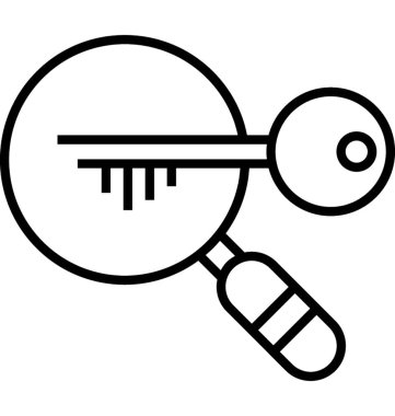 Anahtar kelime araştırma satırı vektör simgesi