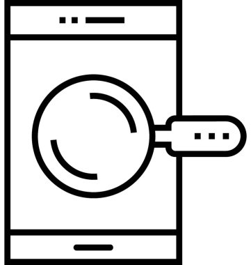 Mobil araştırma satırı vektör simgesi
