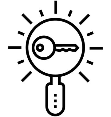 Anahtar kelime satırı vektör simgesi