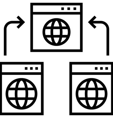 Geri bağlantı satırı vektör simgesi