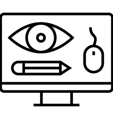 Görsel tasarım satırı vektör simgesi