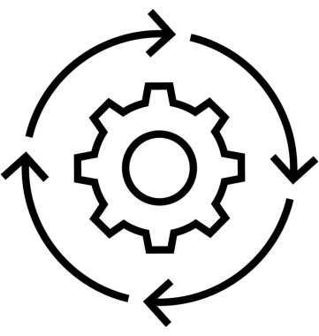 Proje gelir satırı vektör simgesi