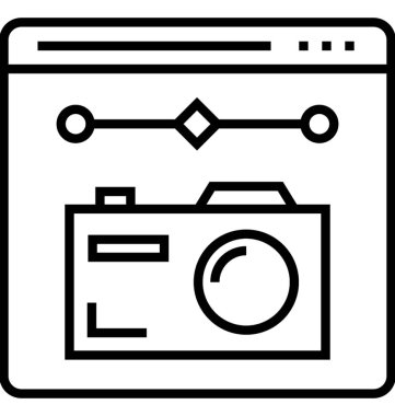 Photo Editor çizgi vektör simgesi