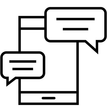 Proje satırı vektör simgesi üzerinde sohbet