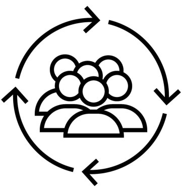 Yönetim satırı vektör simgesi dış kaynak