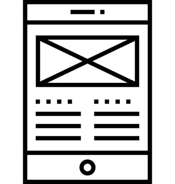 Kullanıcı arabirimi tasarımı satırı vektör simgesi