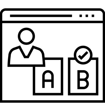 Kullanıcı test satırı vektör simgesi