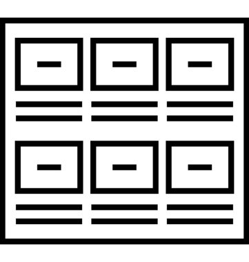 Film şeridi çizgi vektör simgesi