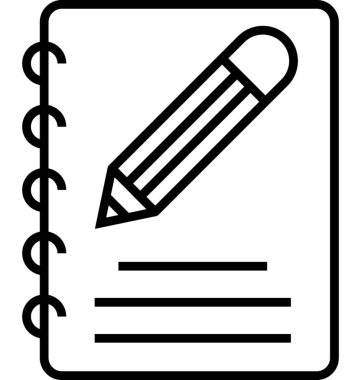 Adım planlama satırı vektör simgesi