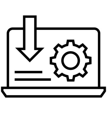 Açılış sayfası optimizasyonu satırı vektör simgesi