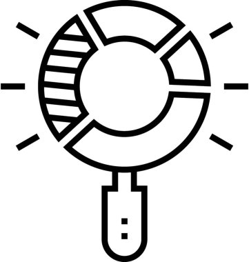 Piyasa analiz satırı vektör simgesi