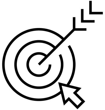 Hedefleme satırı vektör simgesi