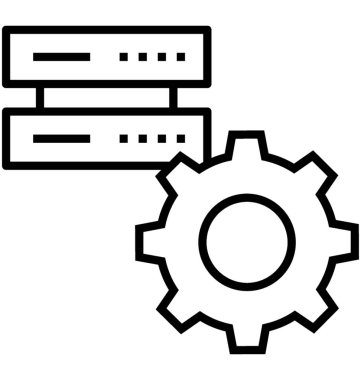 Veritabanı geliştirme satırı vektör simgesi