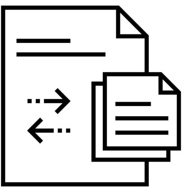 İçerik paylaşım satırı vektör simgesi