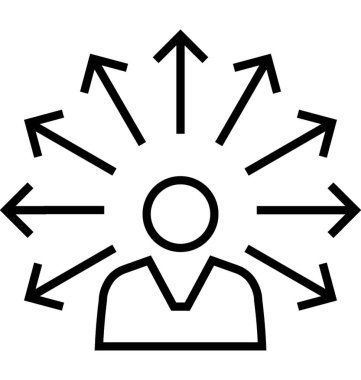 Satırı vektör simgesi dış kaynak