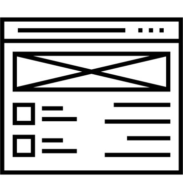 Tel çerçeve satırı vektör simgesi