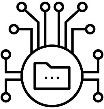 Ağ paylaşımı satırı vektör simgesi