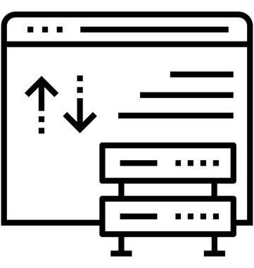 Web Hosting satırı vektör simgesi