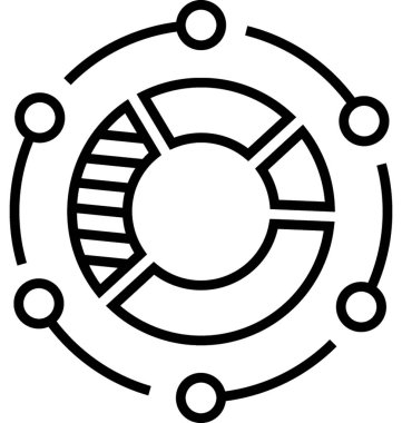 Büyük veri satırı vektör simgesi