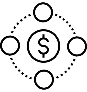 Affiliate pazarlama satırı vektör simgesi