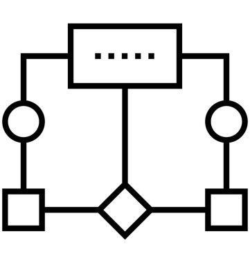 Akış diyagramı satırı vektör simgesi