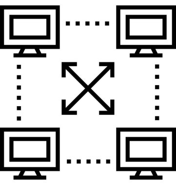 Hypermedia satırı vektör simgesi