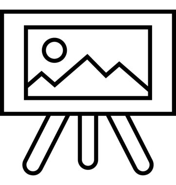 sunum satırı vektör simgesi