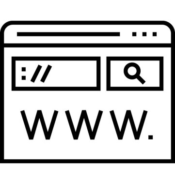 URL satırı vektör simgesi