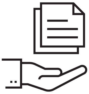 İçerik sağlayıcı satırı vektör simgesi