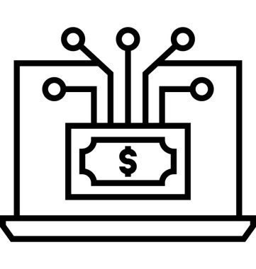 Web para satırı vektör simgesi