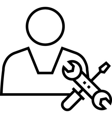 Teknik destek hattı vektör simgesi