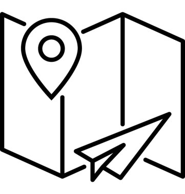 navigasyon çizgisi vektör simgesi