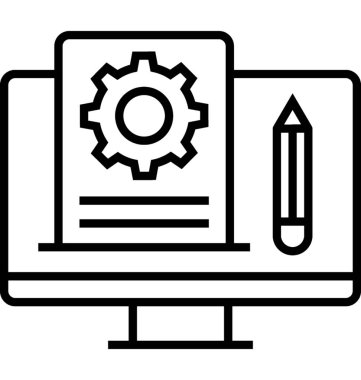 Blog yönetimi satırı vektör simgesi