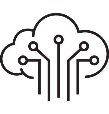 Bulut yedek satırı vektör simgesi