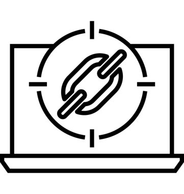 Geri bağlantıları satırı vektör simgesi