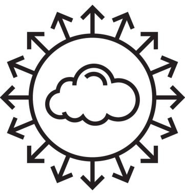 Büyük veri satırı vektör simgesi