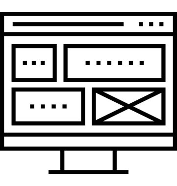 Arabirim satırı vektör simgesi