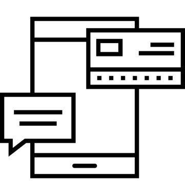 SMS hareket satırı vektör simgesi