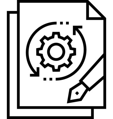 Blog yönetimi satırı vektör simgesi