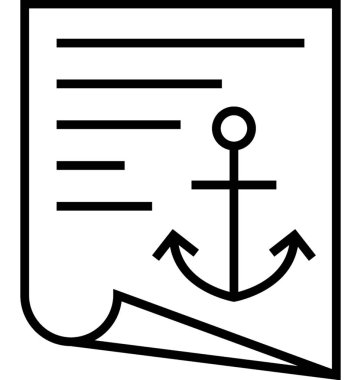 Çapa metin satırı vektör simgesi