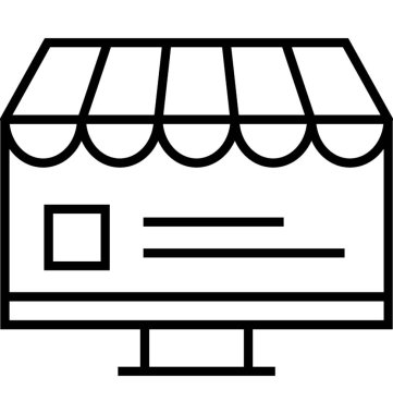 Pazar satırı vektör simgesi