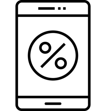 Mobil ticaret satırı vektör simgesi