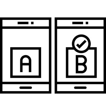Kullanılabilirlik test satırı vektör simgesi