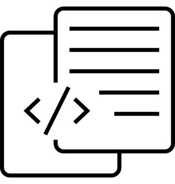 Kaynak kod satırı vektör simgesi