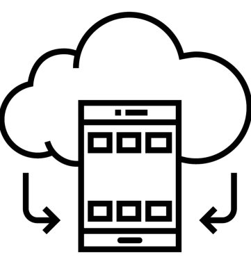 Mobil Apps satırı vektör simgesi