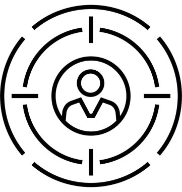 SEO hedef satırı vektör simgesi