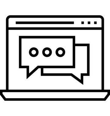 ileti çizgisi vektör simgesi