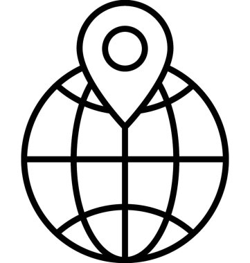 Genel gezinti satırı vektör simgesi