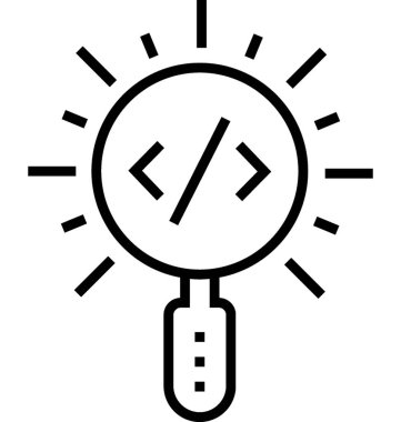 Çözüm satırı vektör simgesi