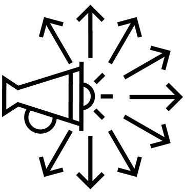 Pazarlama satırı vektör simgesi